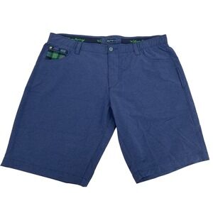 William Murray Golf Shorts Mens 40 Blue Plaid Accents‎ Straight Fit Performance